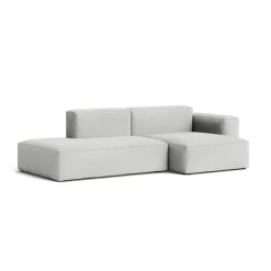 Hay Canapé Méridienne Mags Soft Low 2.5 places - Combinaison 3 right - Hallingdal 116 - Coutures Light Grey > Canapés
