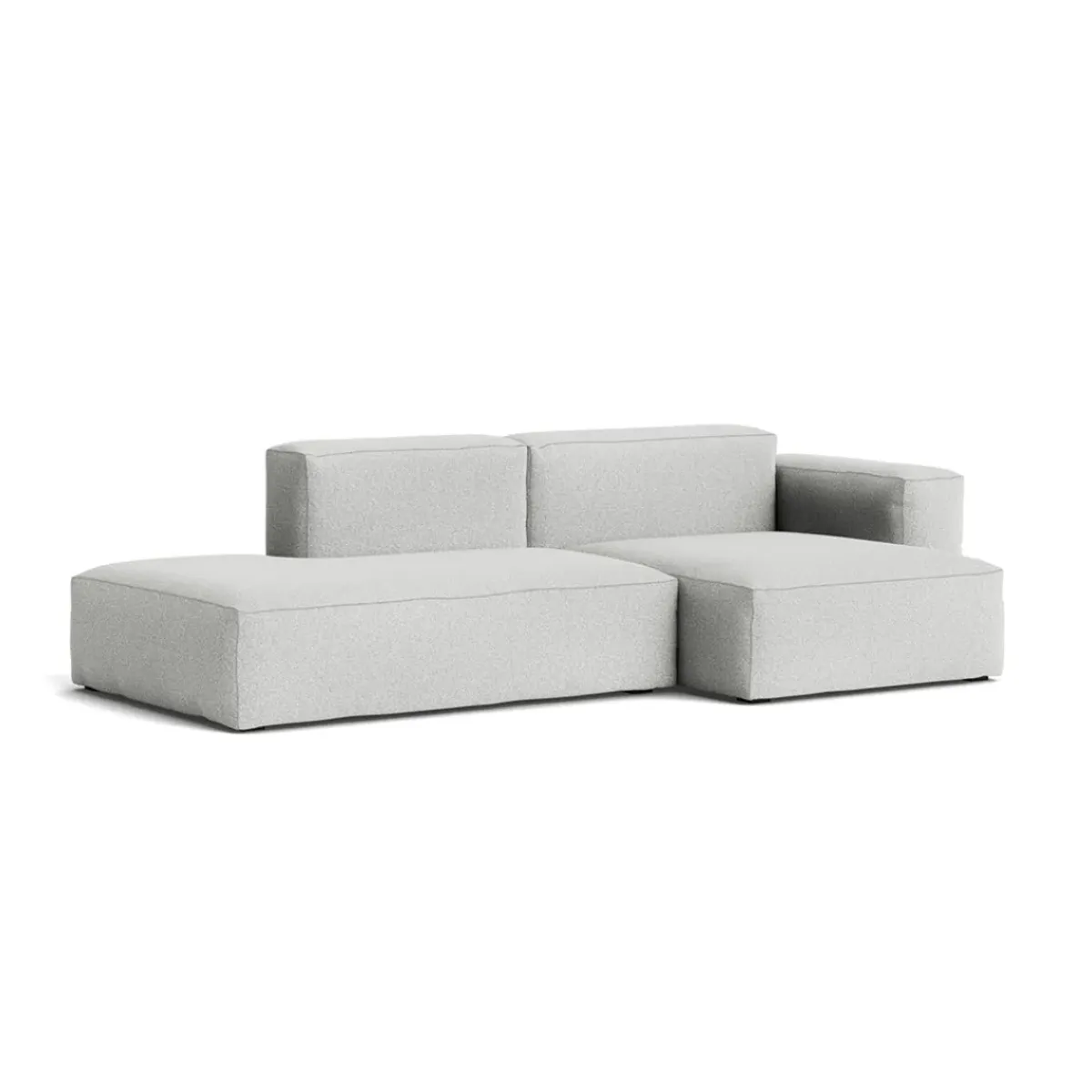 Hay Canapé Méridienne Mags Soft Low 2.5 places - Combinaison 3 right - Hallingdal 116 - Coutures Light Grey > Canapés