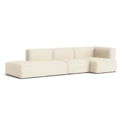 Hay Canapé Méridienne Mags Soft 3 places - Combinaison 3 right - Hallingdal 100 - Coutures Beige > Canapés