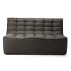 Ethnicraft Canapé N701 - 2 Places - Gris foncé > Canapés