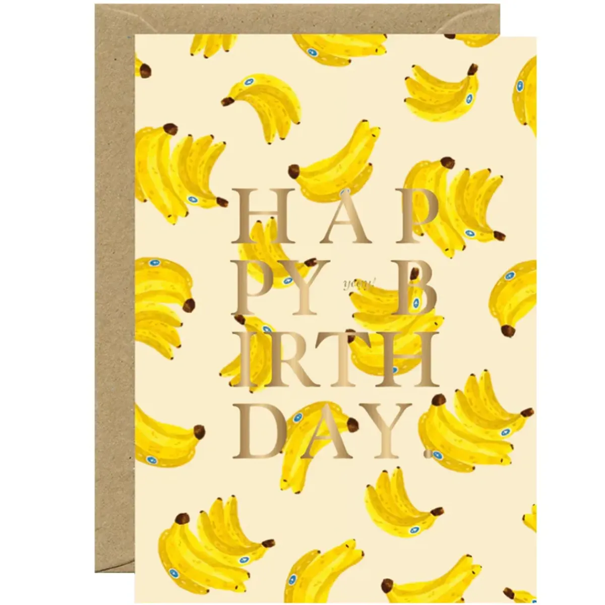 All the ways to say Carte d'anniversaire Gold Bananas > Papeterie