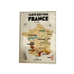 Atelier Vauvenargues Carte des Vignobles Français - 30 x 40 cm - Ecru > Fabriqué En France|Papeterie