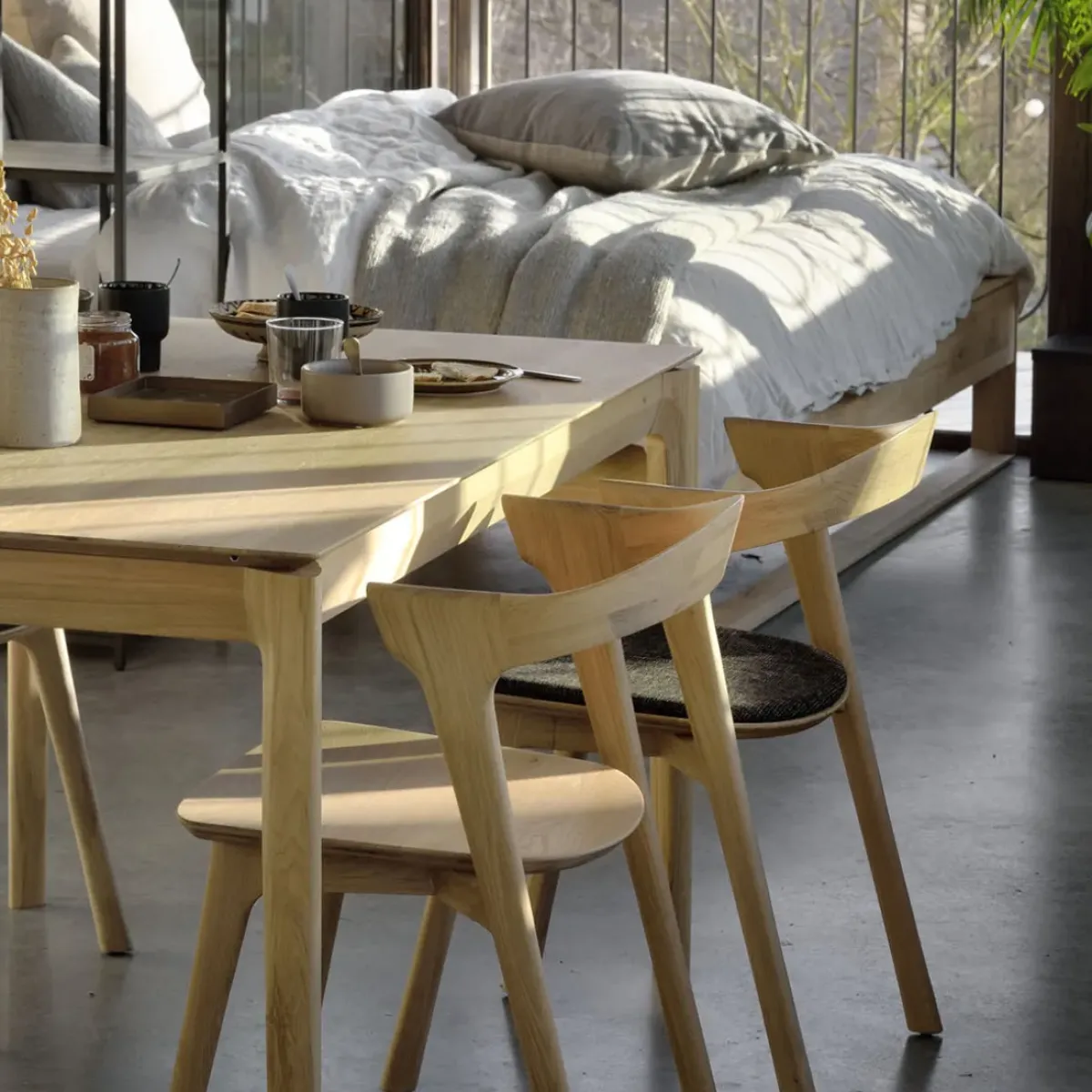 Ethnicraft Chaise Bok en chêne > Assises|Chaises