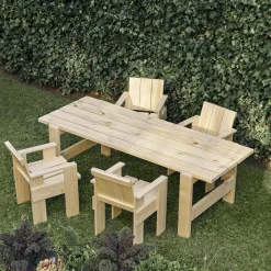 Hay Chaise Dining Crate - Pinewood - 64 x 81 x 57,5 cm > Fauteuils & Repose-pieds