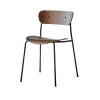 And Tradition Chaise Pavilion AV3 Noyer / Pieds noirs > Assises|Chaises
