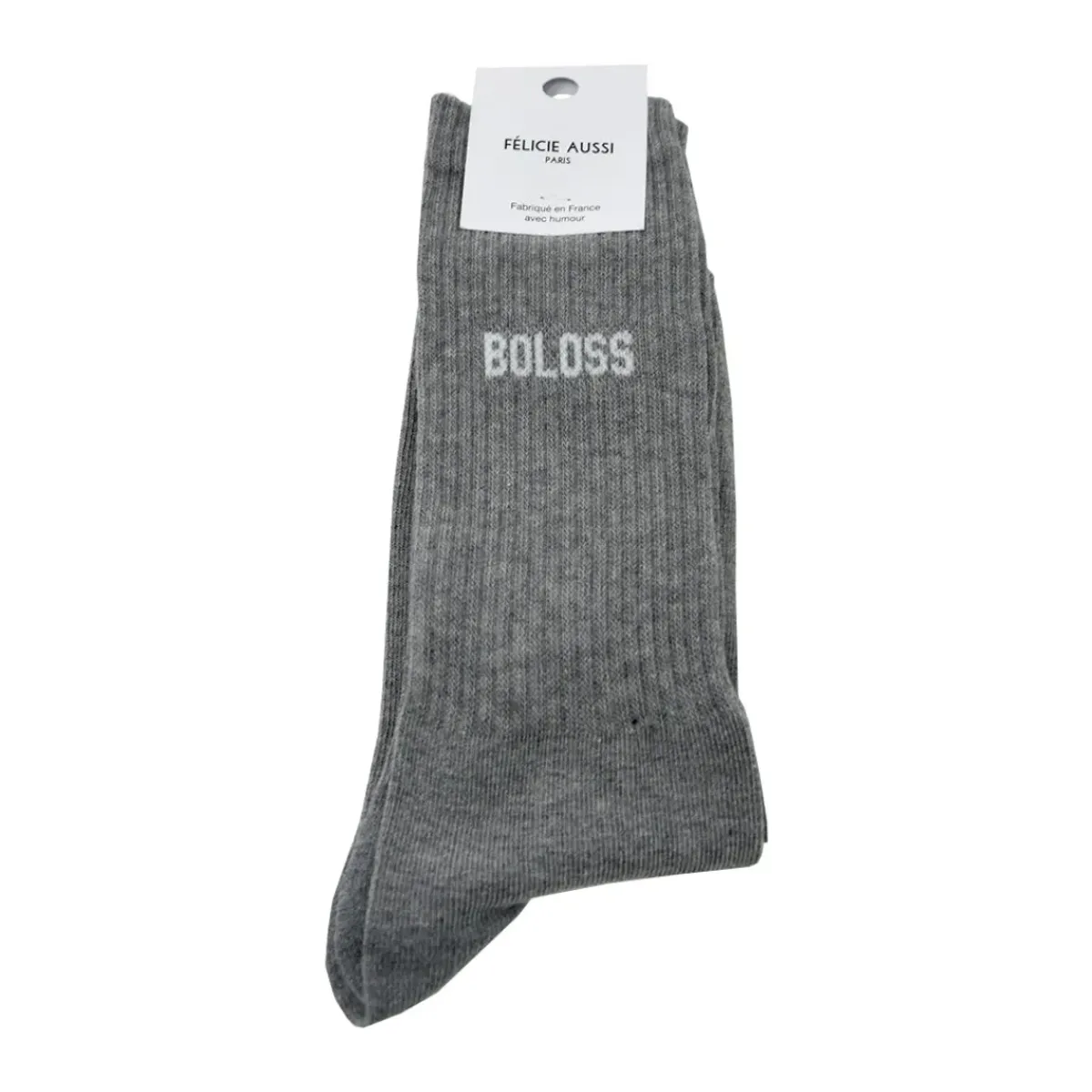 Félicie Aussi Chaussettes Boloss 40/45 - Gris chiné > Fabriqué En France|Mode