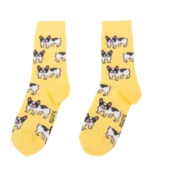 Coucou Suzette Chaussettes Bouledogue Opaques - Jaune > Femme Mode|Chaussettes