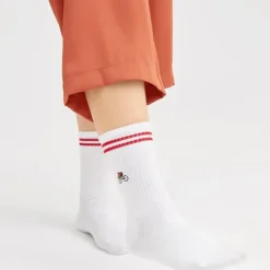 Sélectionné par Fleux Chaussettes brodées Cycliste > Femme Chaussettes|Chaussettes