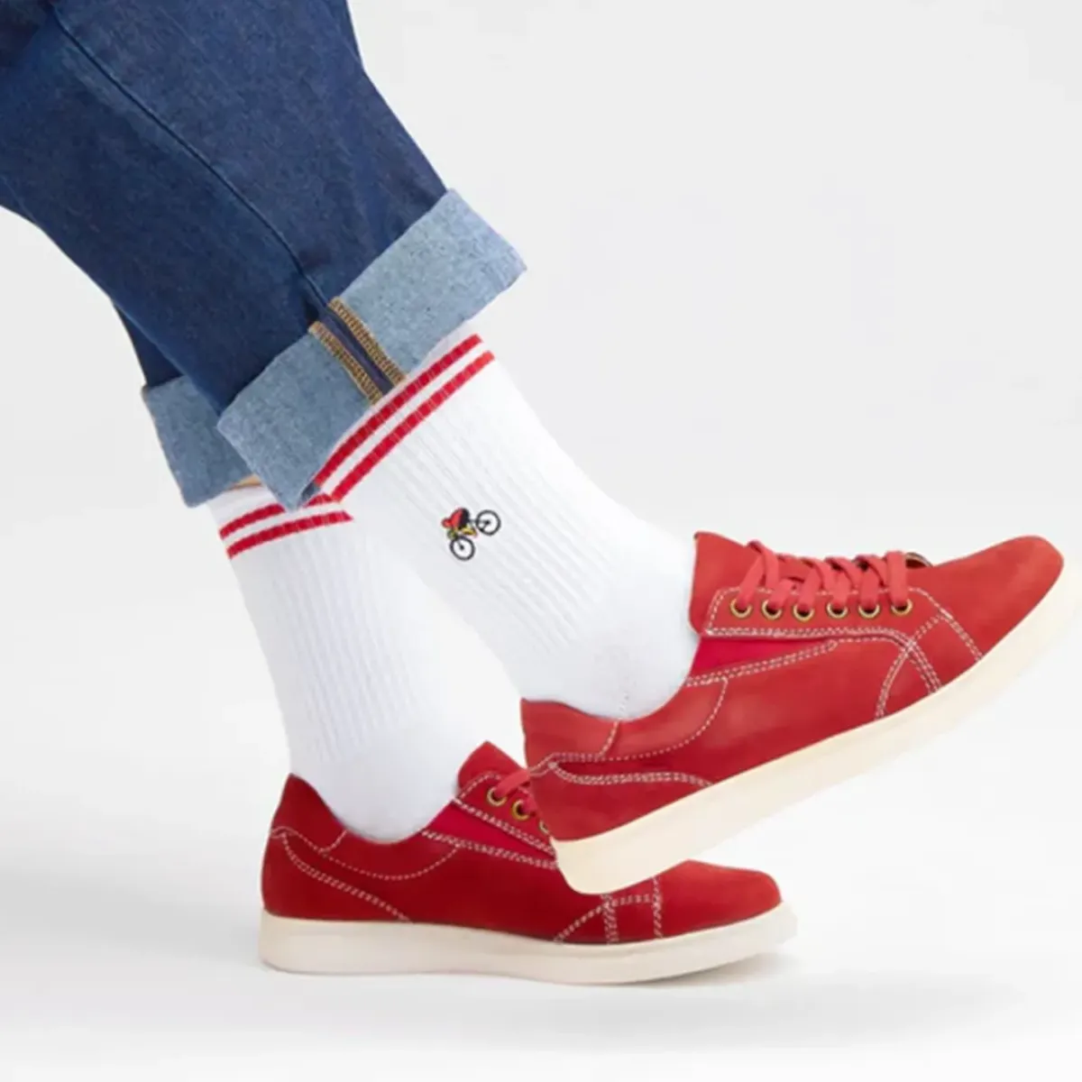 Sélectionné par Fleux Chaussettes brodées Cycliste > Femme Chaussettes|Chaussettes