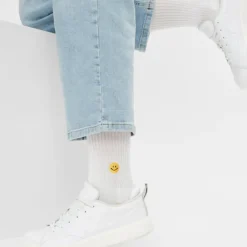Sélectionné par Fleux Chaussettes brodées Smiley > Femme Chaussettes|Chaussettes