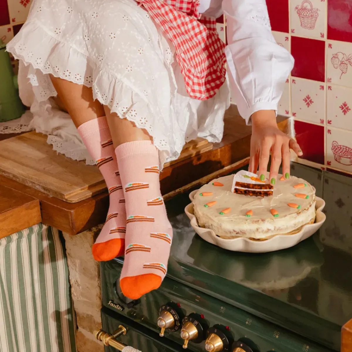 Coucou Suzette Chaussettes Carrot Cake > Femme Fabriqué En France|Chaussettes