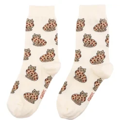 Coucou Suzette Chaussettes Chat Bengal - Jaune > Femme Mode|Chaussettes