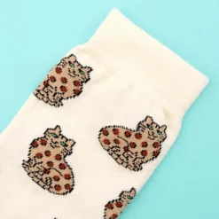 Coucou Suzette Chaussettes Chat Bengal - Jaune > Femme Mode|Chaussettes