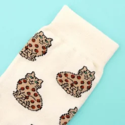 Coucou Suzette Chaussettes Chat Bengal - Jaune > Femme Mode|Chaussettes