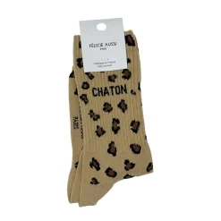 Félicie Aussi Chaussettes Chaton 36/40 - Léopard > Femme Fabriqué En France|Mode