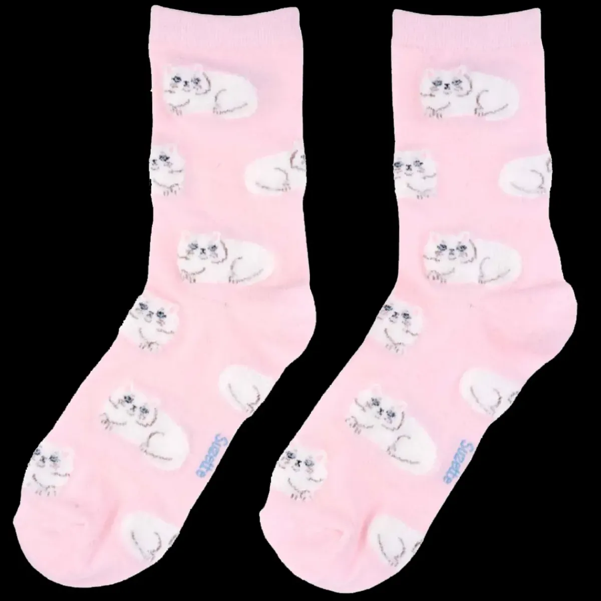 Coucou Suzette Chaussettes Chat Persan - Rose > Femme Mode|Chaussettes