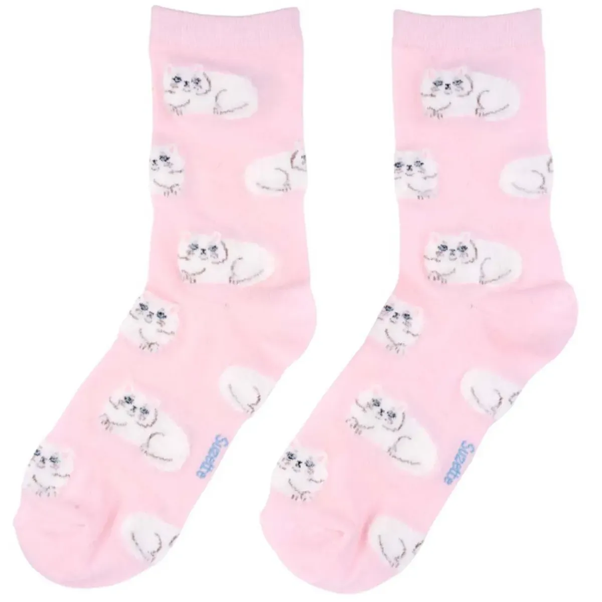 Coucou Suzette Chaussettes Chat Persan - Rose > Femme Mode|Chaussettes