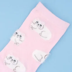 Coucou Suzette Chaussettes Chat Persan - Rose > Femme Mode|Chaussettes