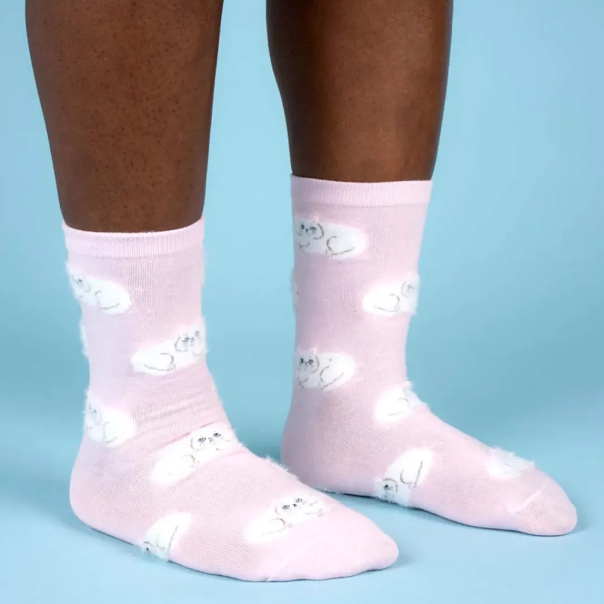 Coucou Suzette Chaussettes Chat Persan - Rose > Femme Mode|Chaussettes