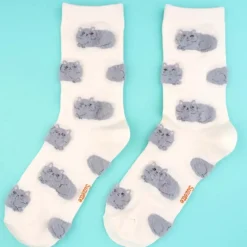 Coucou Suzette Chaussettes Chat Suzette - Blanc > Femme Mode|Chaussettes