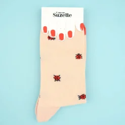 Coucou Suzette Chaussettes Coccinelle > Femme Fabriqué En France|Chaussettes