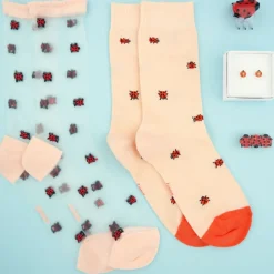 Coucou Suzette Chaussettes Coccinelle > Femme Fabriqué En France|Chaussettes