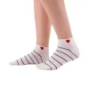 Tites Chaussettes Chaussettes Coeur Côté à rayures - Coeur Rouge > Femme Chaussettes|Chaussettes