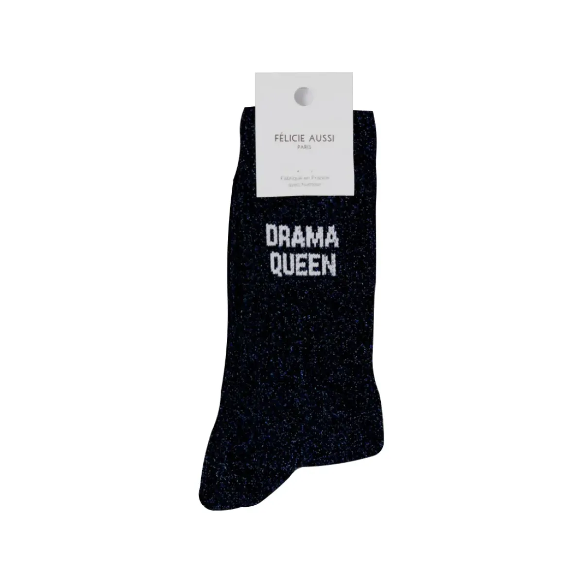 Felicie Aussi Chaussettes Drama Queen Paillettes 36/40 - Galaxie > Femme Fabriqué En France|Chaussettes
