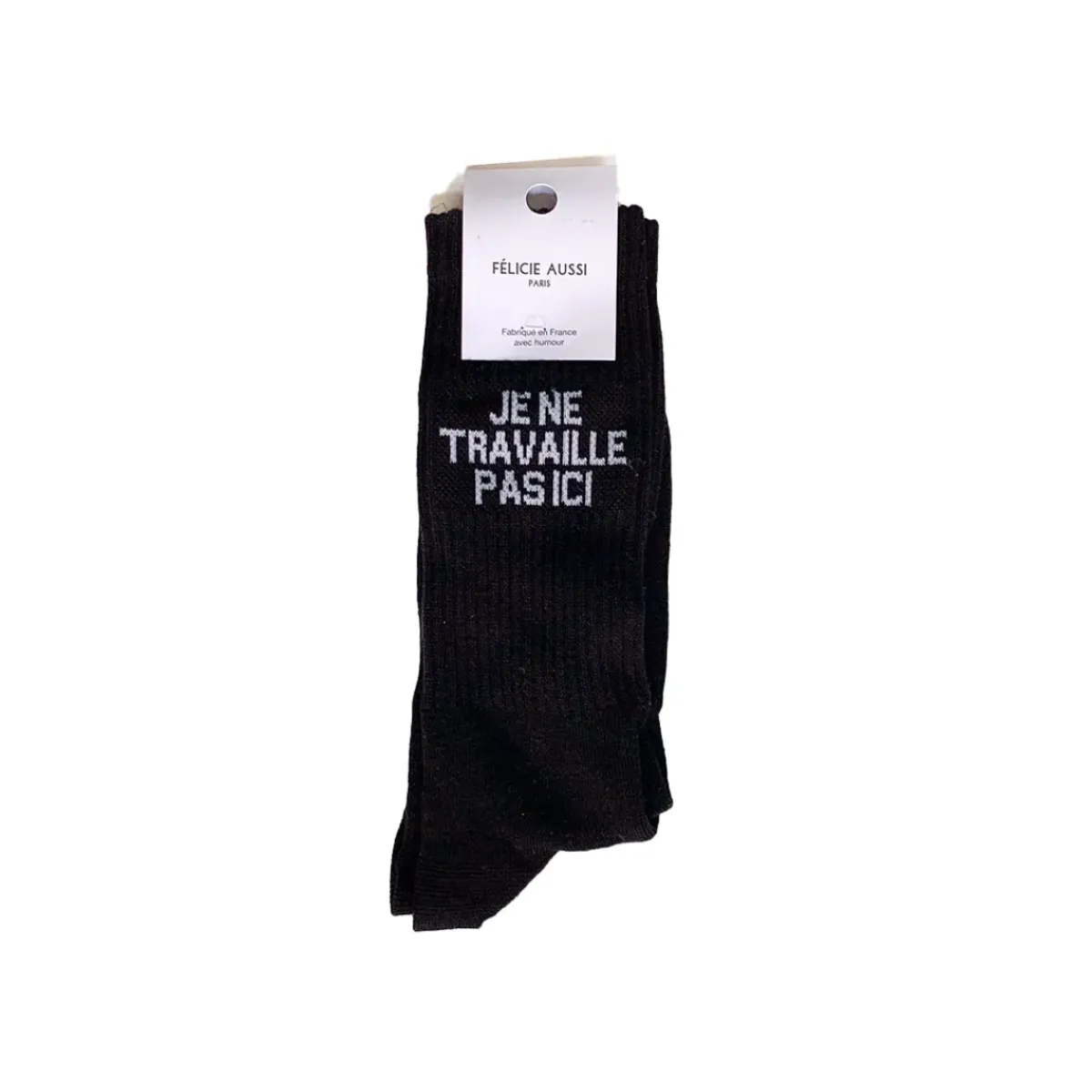 Felicie Aussi Chaussettes Je Ne Travaille Pas Ici 40/45 - Noir > Femme Fabriqué En France|Chaussettes