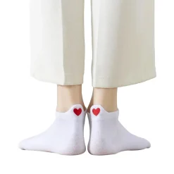 Tites Chaussettes Chaussettes Languette Coup de coeur - Blanc > Femme Chaussettes|Chaussettes