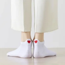 Tites Chaussettes Chaussettes Languette Coup de coeur - Blanc > Femme Chaussettes|Chaussettes