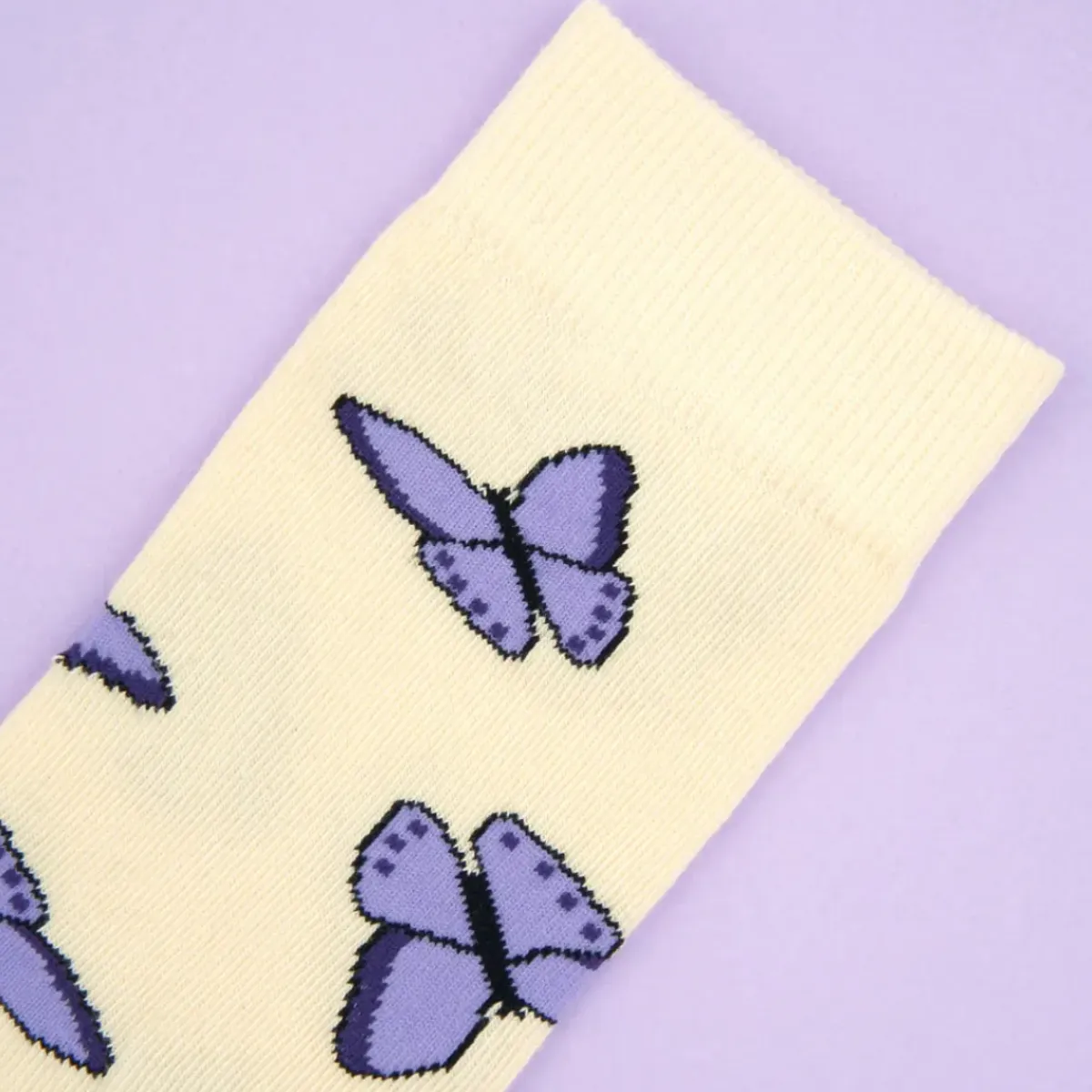 Coucou Suzette Chaussettes Papillon - Mauve > Femme Fabriqué En France|Chaussettes