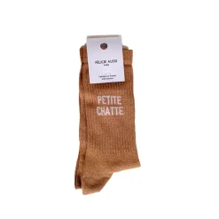 Felicie Aussi Chaussettes Petite Chatte Paillettes 36/40 - Caramel > Femme Fabriqué En France|Chaussettes