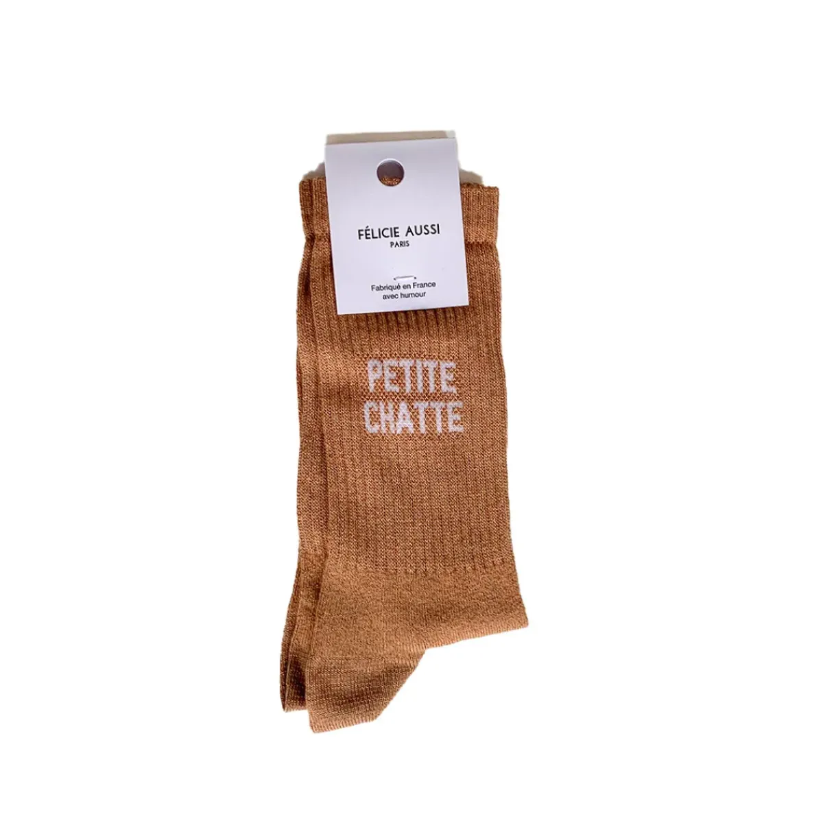 Felicie Aussi Chaussettes Petite Chatte Paillettes 36/40 - Caramel > Femme Fabriqué En France|Chaussettes