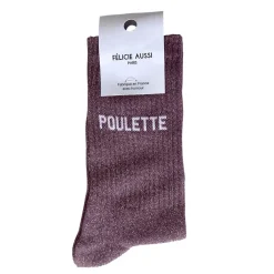 Félicie Aussi Chaussettes Poulette à paillettes 36/40 - Raisin > Femme Mode|Chaussettes