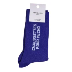 Félicie Aussi Chaussettes Pour Pécho Paillettes 36/40 - Bleu > Femme Mode|Chaussettes