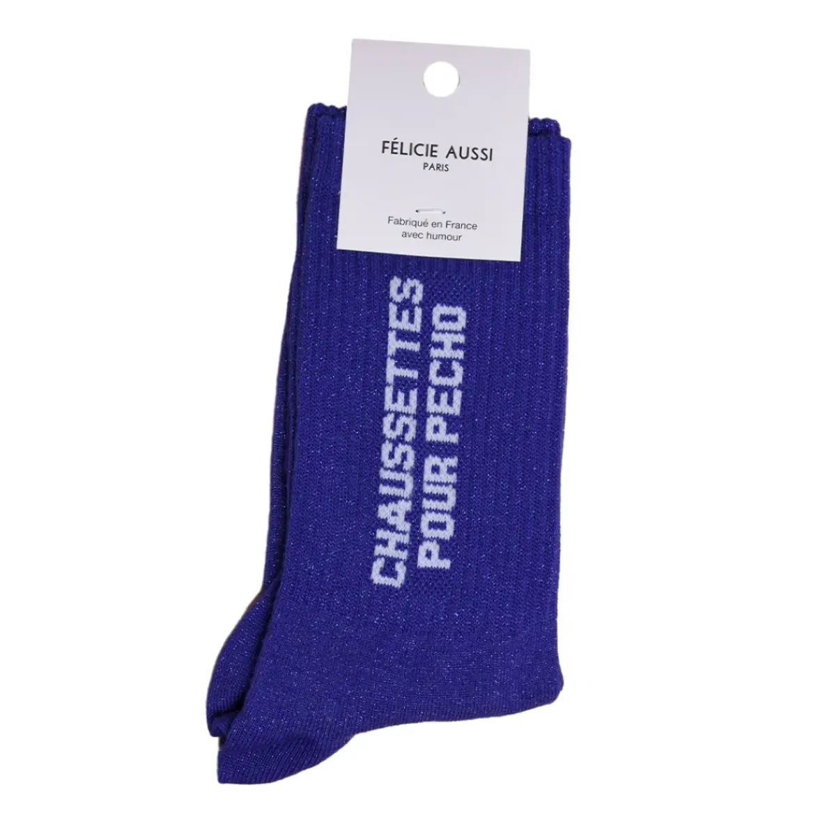 Félicie Aussi Chaussettes Pour Pécho Paillettes 36/40 - Bleu > Femme Mode|Chaussettes