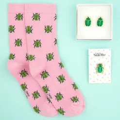 Coucou Suzette Chaussettes Scarabée > Femme Fabriqué En Europe|Chaussettes