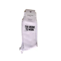 Felicie Aussi Chaussettes Too Drunk To Work 40/45 - Blanc > Femme Fabriqué En France|Chaussettes