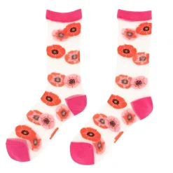 Coucou Suzette Chaussettes Transparentes 35/40 - Coquelicots > Femme Chaussettes|Chaussettes
