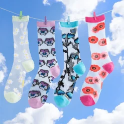 Coucou Suzette Chaussettes Transparentes 35/40 - Coquelicots > Femme Chaussettes|Chaussettes