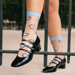 Coucou Suzette Chaussettes Transparentes Café > Femme Chaussettes|Chaussettes