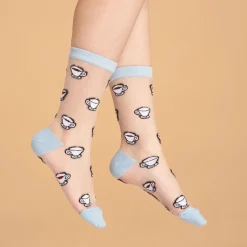 Coucou Suzette Chaussettes Transparentes Café > Femme Chaussettes|Chaussettes