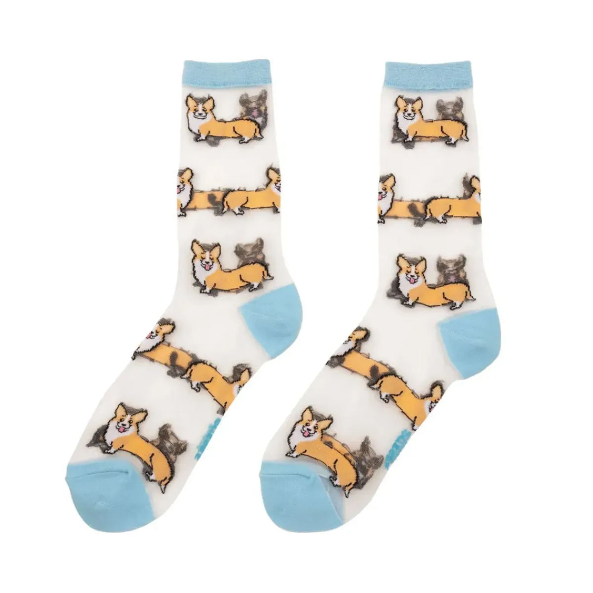 Coucou Suzette Chaussettes Transparentes - Corgi > Femme Fabriqué En France|Mode