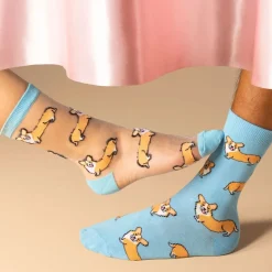 Coucou Suzette Chaussettes Transparentes - Corgi > Femme Fabriqué En France|Mode