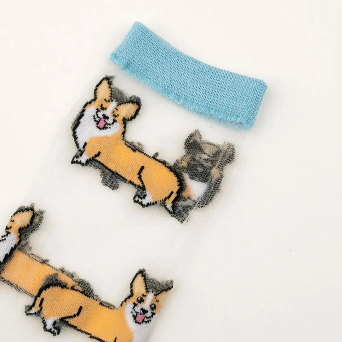 Coucou Suzette Chaussettes Transparentes - Corgi > Femme Fabriqué En France|Mode