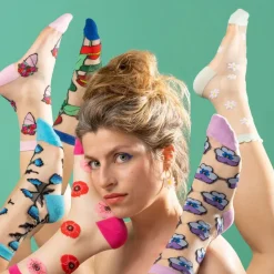 Coucou Suzette Chaussettes Transparentes - Pensée Mauve > Femme Fabriqué En France|Mode