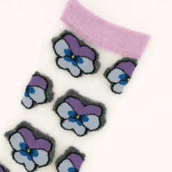 Coucou Suzette Chaussettes Transparentes - Pensée Mauve > Femme Fabriqué En France|Mode