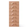 HK Living Commode 7 Tiroirs - 45 x 40.5 x 113 cm - Blush > Buffets, Armoires & Commodes