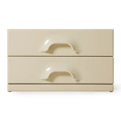 HK Living Commode 2 Tiroirs - 60 x 35 x 35,2 cm - Crème > Buffets, Armoires & Commodes